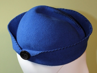 Royal Blue Women’s Wool Hand-Stitched Sailor Hat